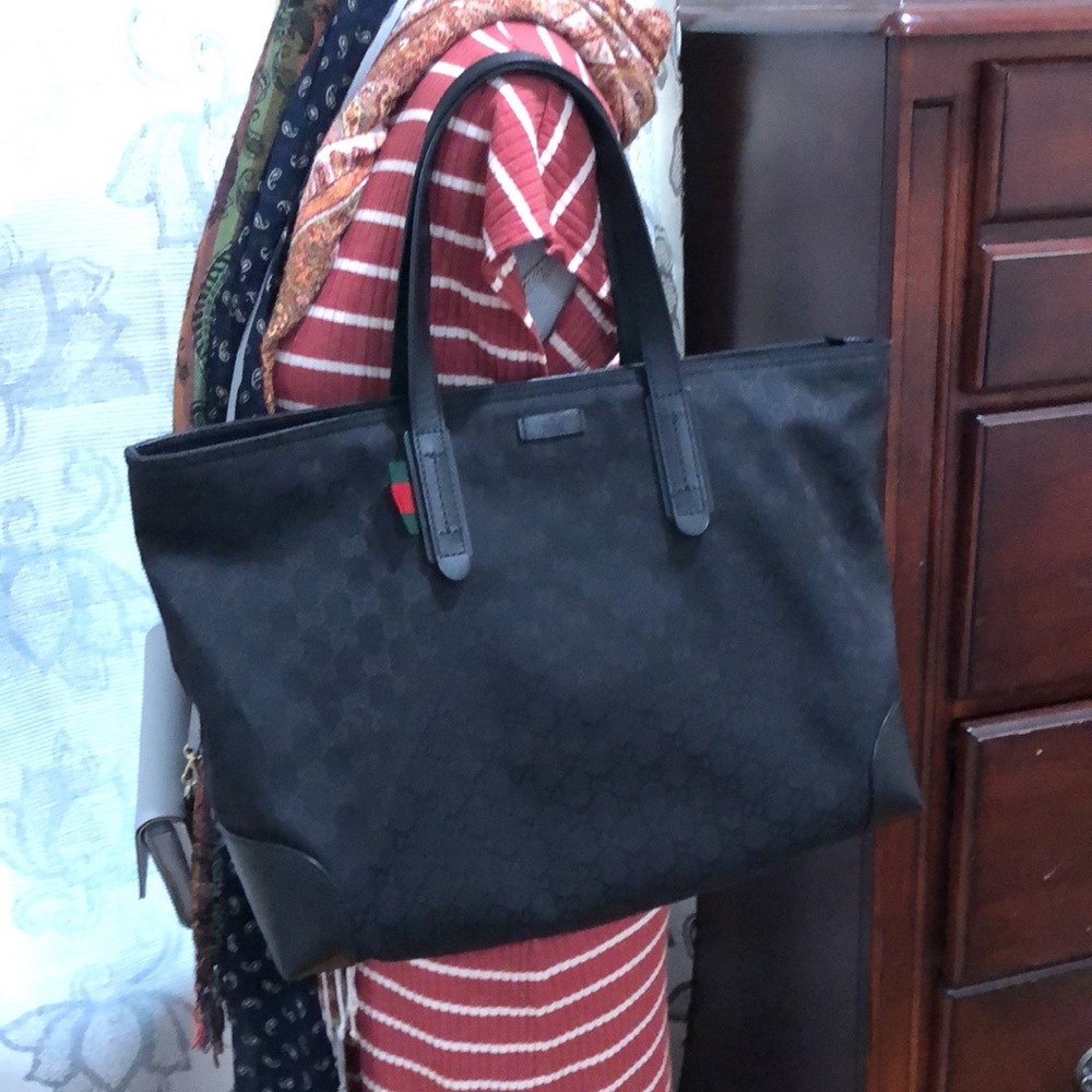Gucci GG Canvas Tote Black Monogram